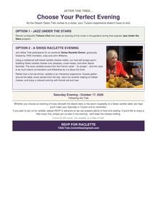 Evening options and raclette invitation PDF preview