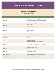 Trek schedule PDF preview